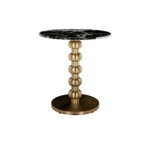 Eleganter Beistelltisch mit Marmorplatte und goldenen Beinen, perfekt für moderne Einrichtungen.