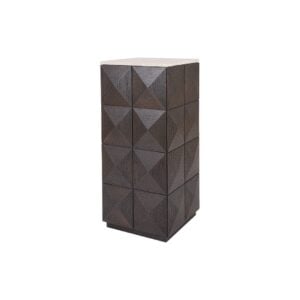 Geometrischer Schrank Rautenmuster, modernes Einrichtungsmöbel.
