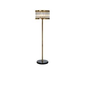 Stylish table lamp with elegant gold accents and glass details, perfect for modern interiors.