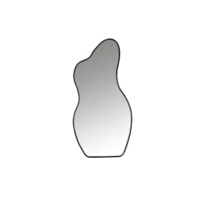 Wide wall mirror with modern, asymmetrical shapes, ideal for the living room and entryway.
