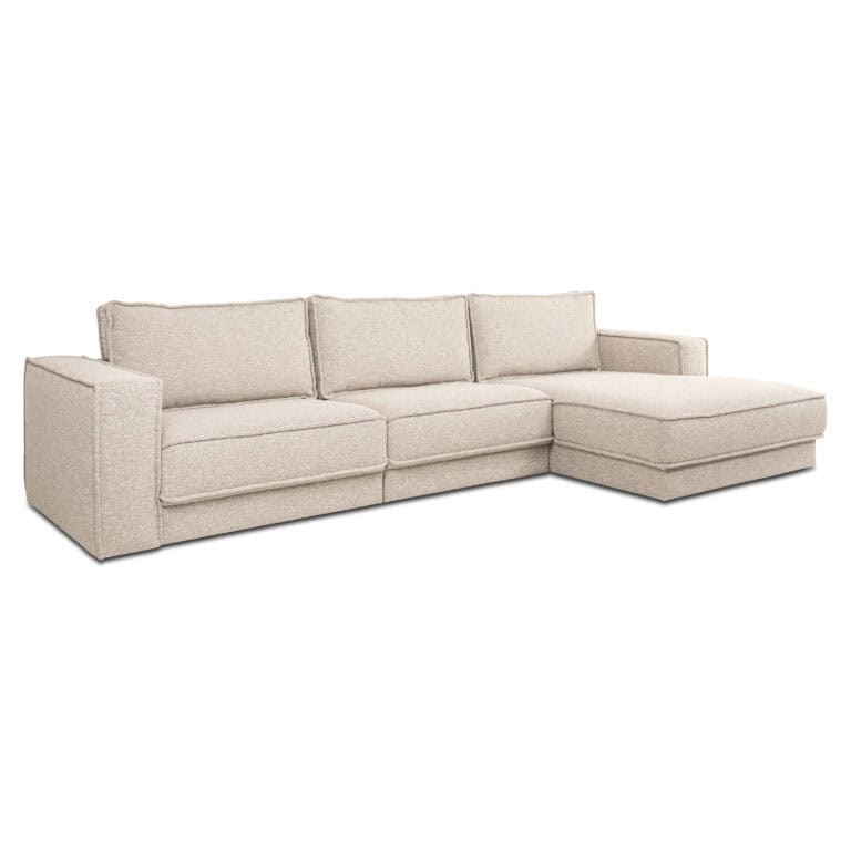 Moderne beige modulesofa Dafina voor comfortabele zithoek.