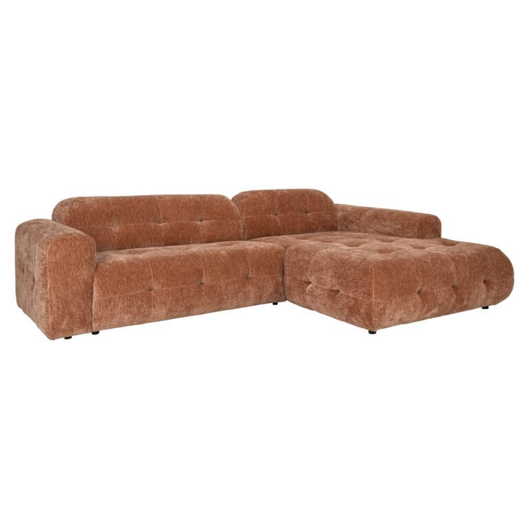 Ruime Modulebank Paloma in warm bruin fluweel.