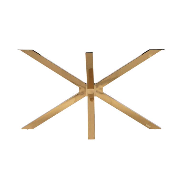 Gouden tafelonderstel voor modern interieur, minimalistisch design, hoogwaardige afwerking.