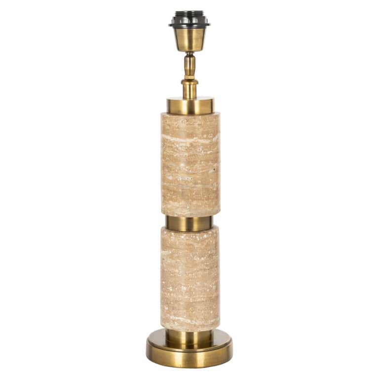 Luxe tafellamp met marmer en goud, perfect voor modern interieur.