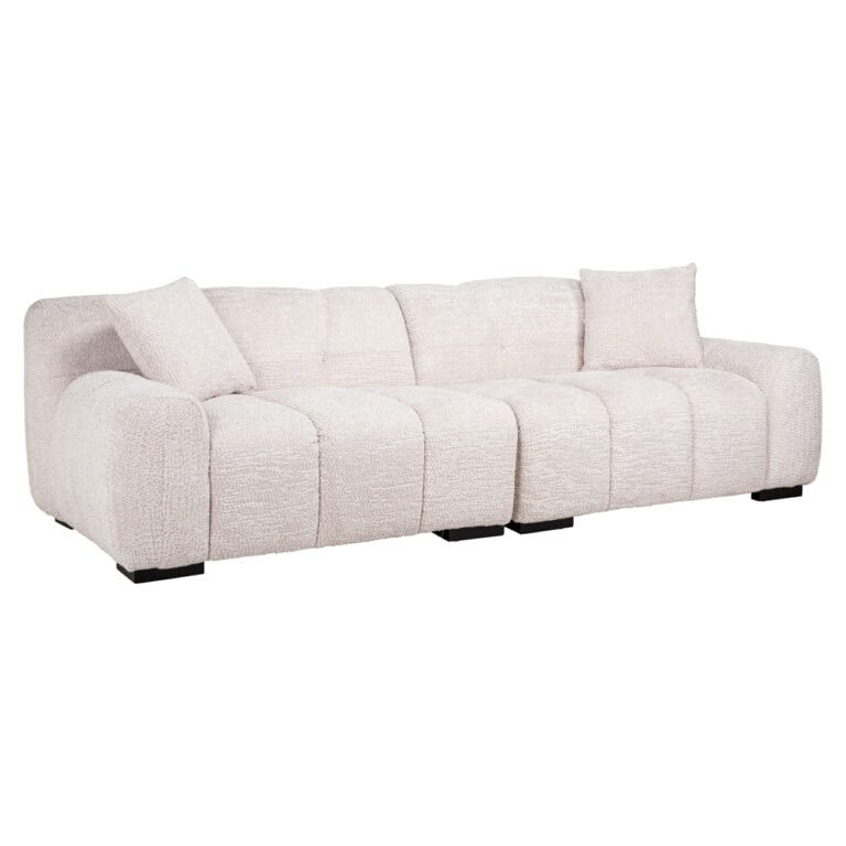 Modernes weißes Sofa bequemen Kissen, perfekt für stilvolle Wohnzimmer.