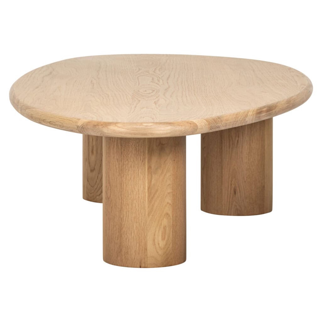 Massiver Esstisch aus Massivholz mit einzigartigem Design, perfekt für moderne Einrichtungen.