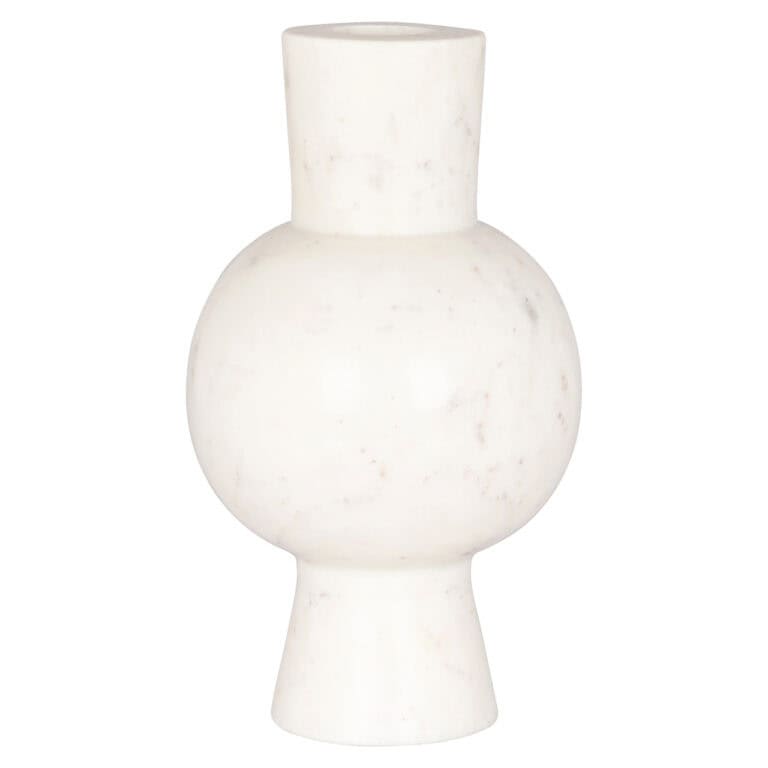 Witte vaas voor modern interieur, perfect voor decoratie en styling in huis. Tijdloos design en hoog.
