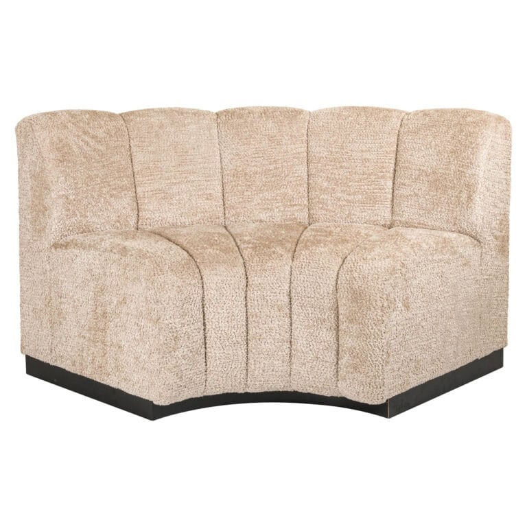 Moderne beige hoekbank voor stijlvolle woonkamerinrichting.