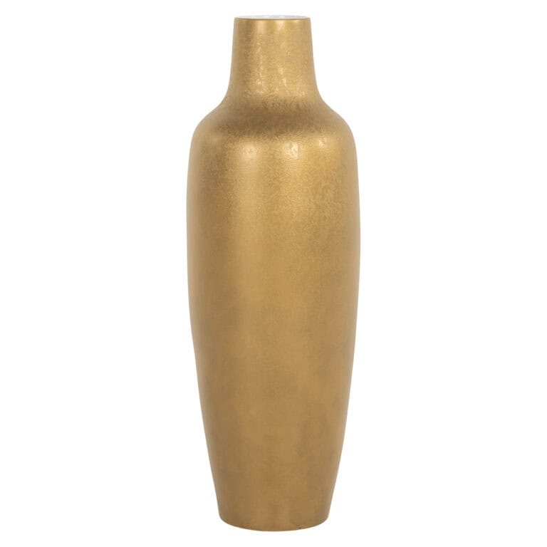 Elegante gouden vaas voor modern interieur en decoratie.