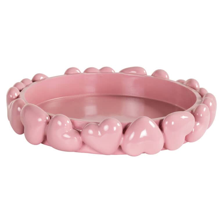 Bol rose en forme de cœur Bol la décoration d'intérieur et le stylisme.