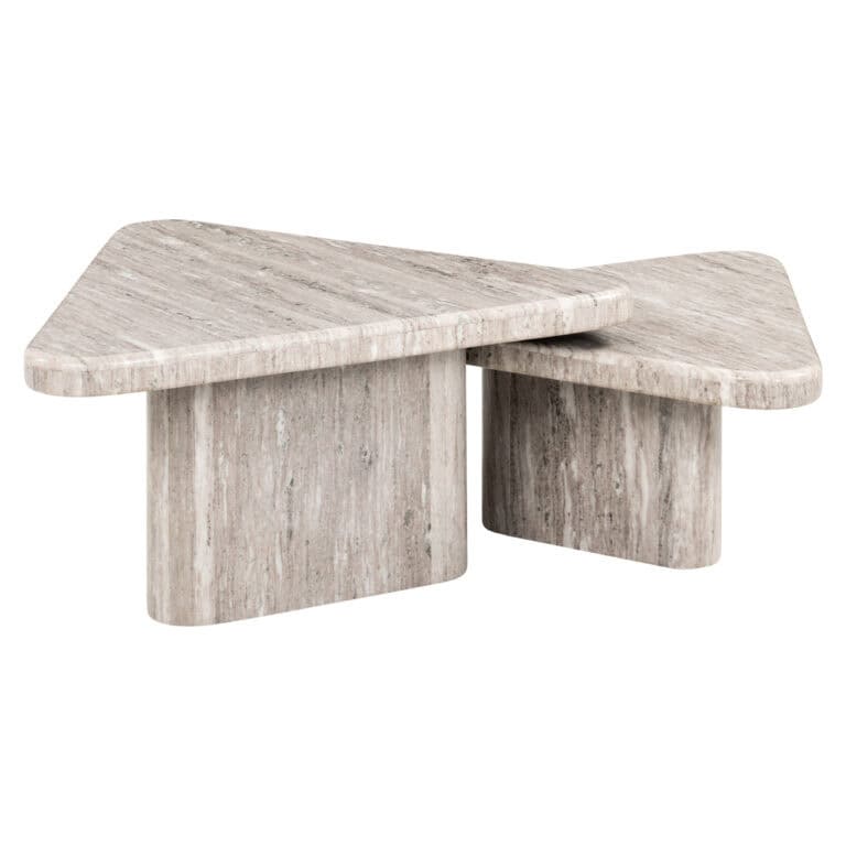 Moderne salontafel in marmerlook, uniek ontwerp, stijlvolle woonaccessoire.