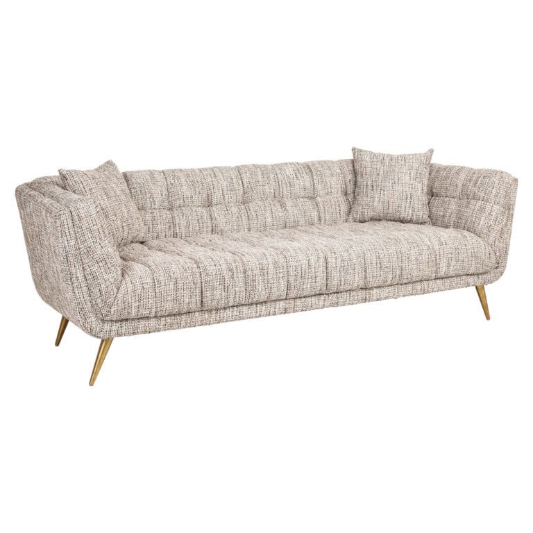 Bankstel met moderne, comfortabele uitstraling en stijlvolle stoffen bekleding. Perfect voor een eig.