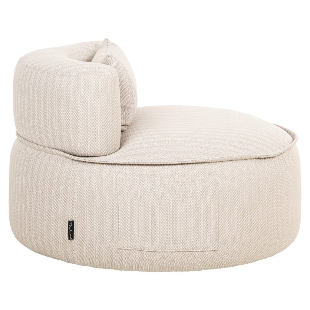 Moderne beige zitzak voor comfortabel en stijlvol interieur.