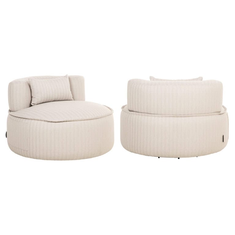 Moderne beige lounge fauteuils voor comfortabel en stijlvol interieur.