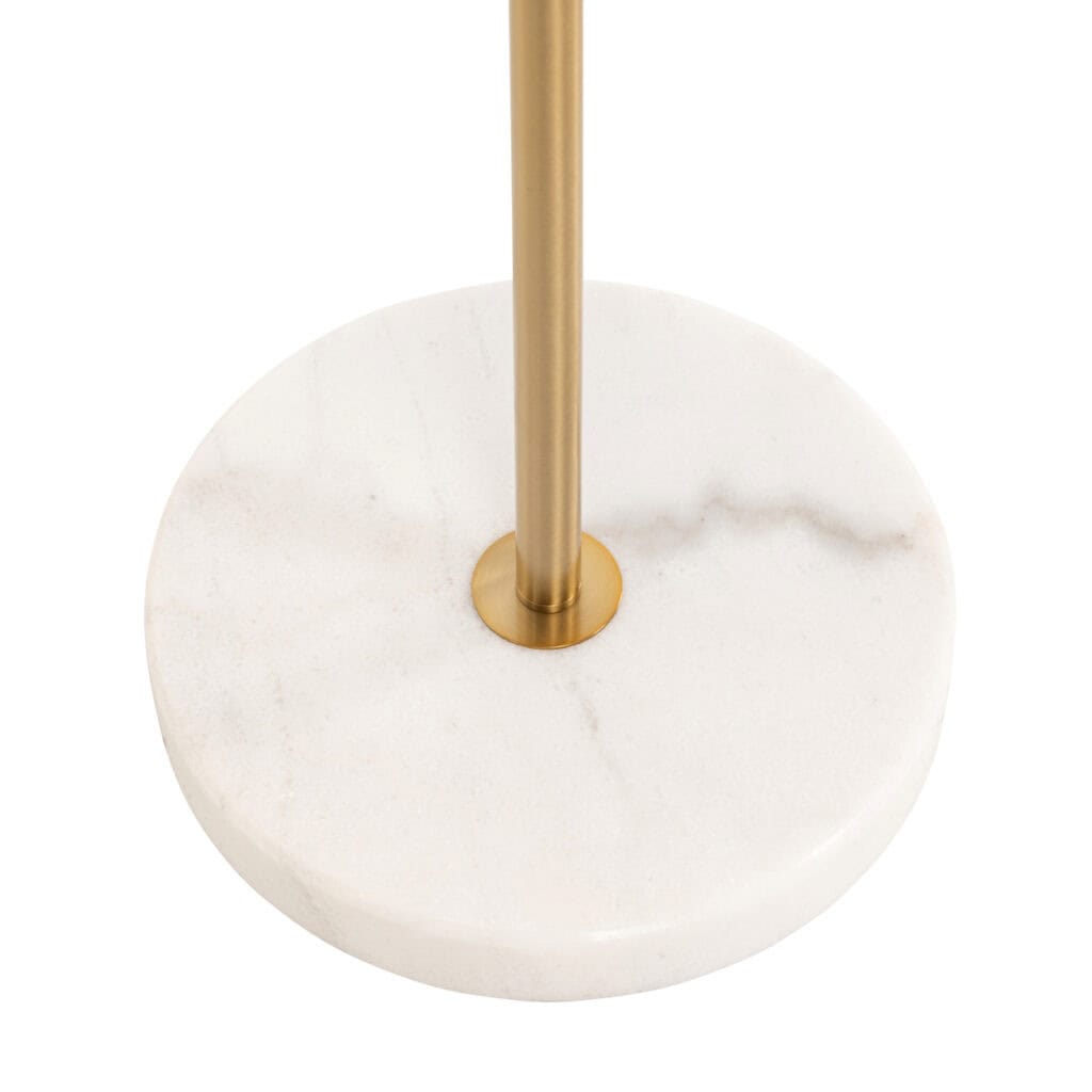 Gouden lampvoet met marmeren basis, modern interieuraccessoire.