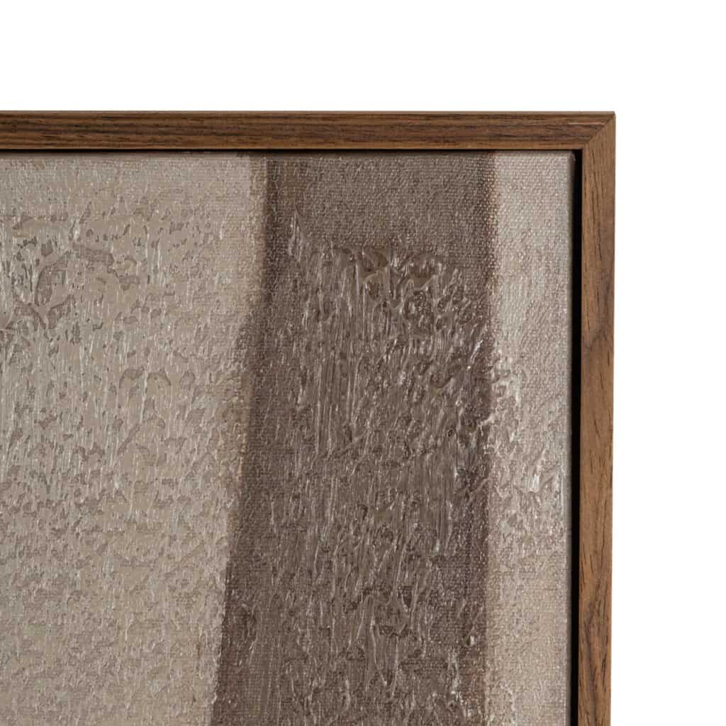 Water textured glass with wooden frame for elegant interior design - Richmond Interiors.