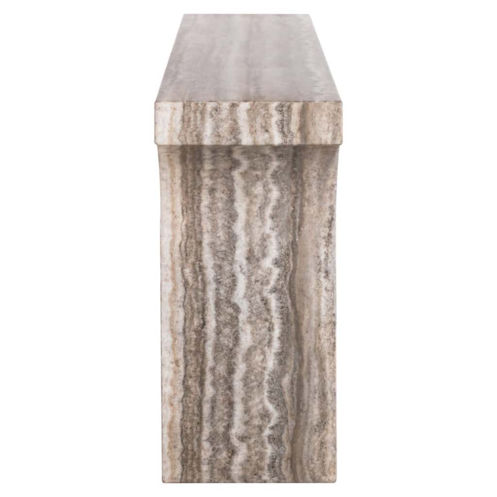 Marble column with natural patterns and texture, perfect for interior decoration.