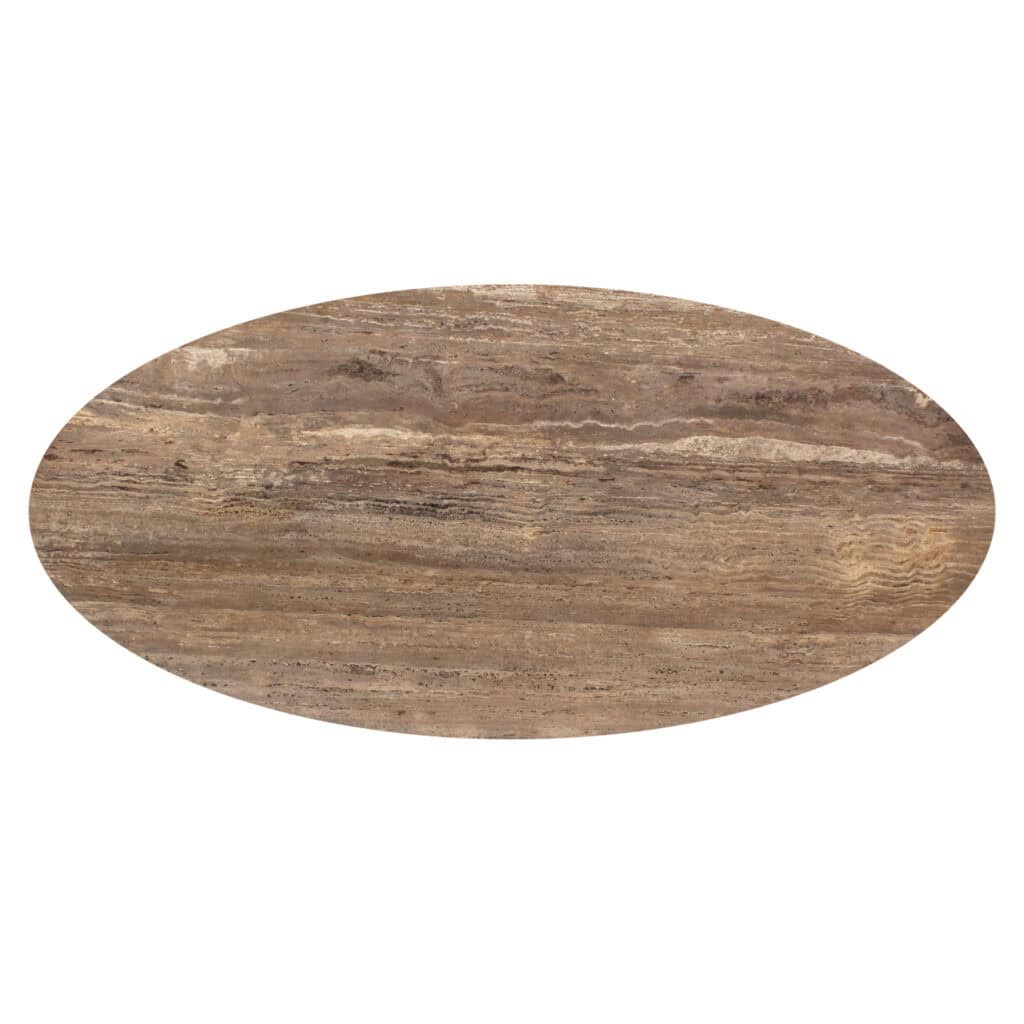 Elegante houten ovale tafel voor modern interieur en luxe woonruimtes.