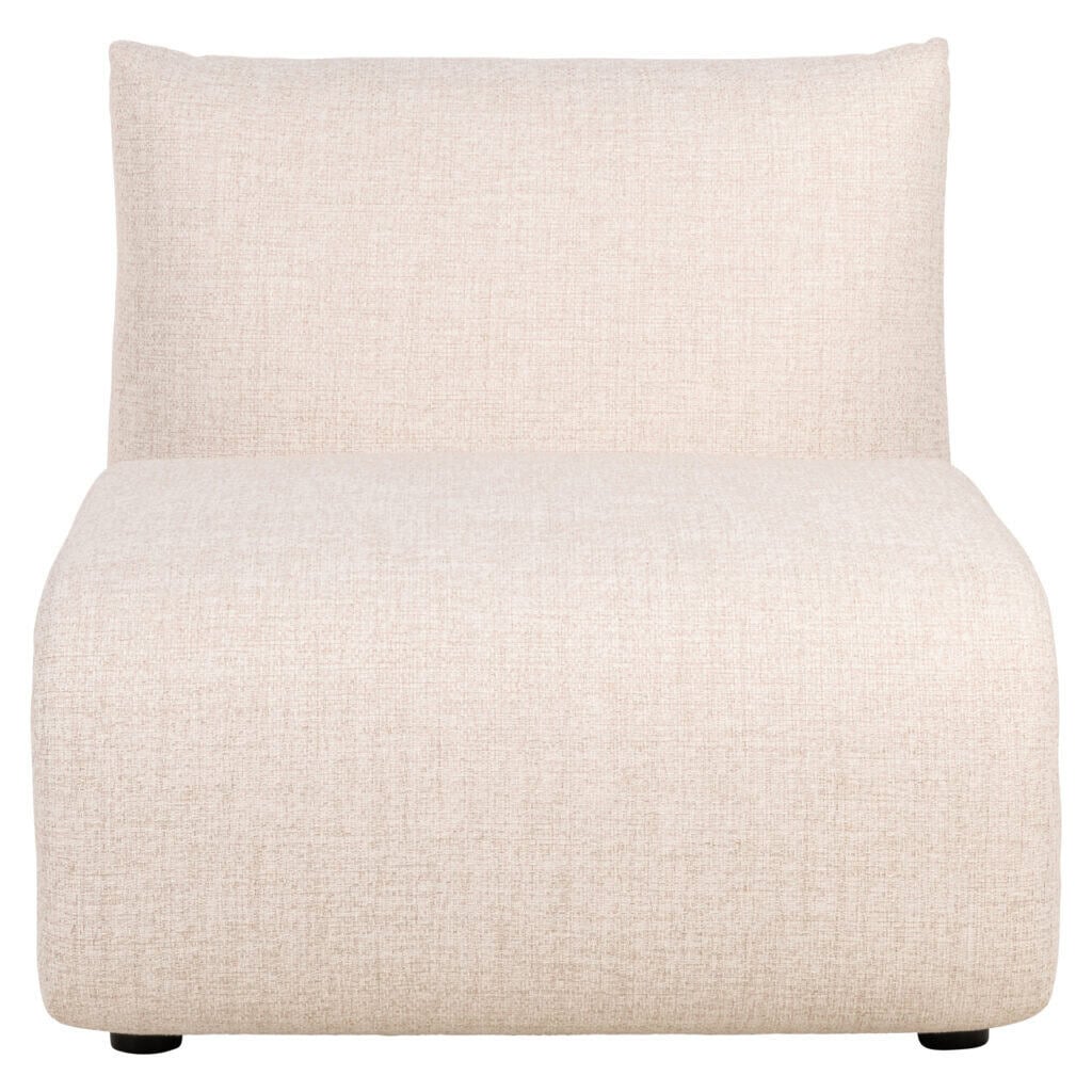 Beige fauteuil met zachte bekleding en comfortabele kussens, perfect voor modern interieur.