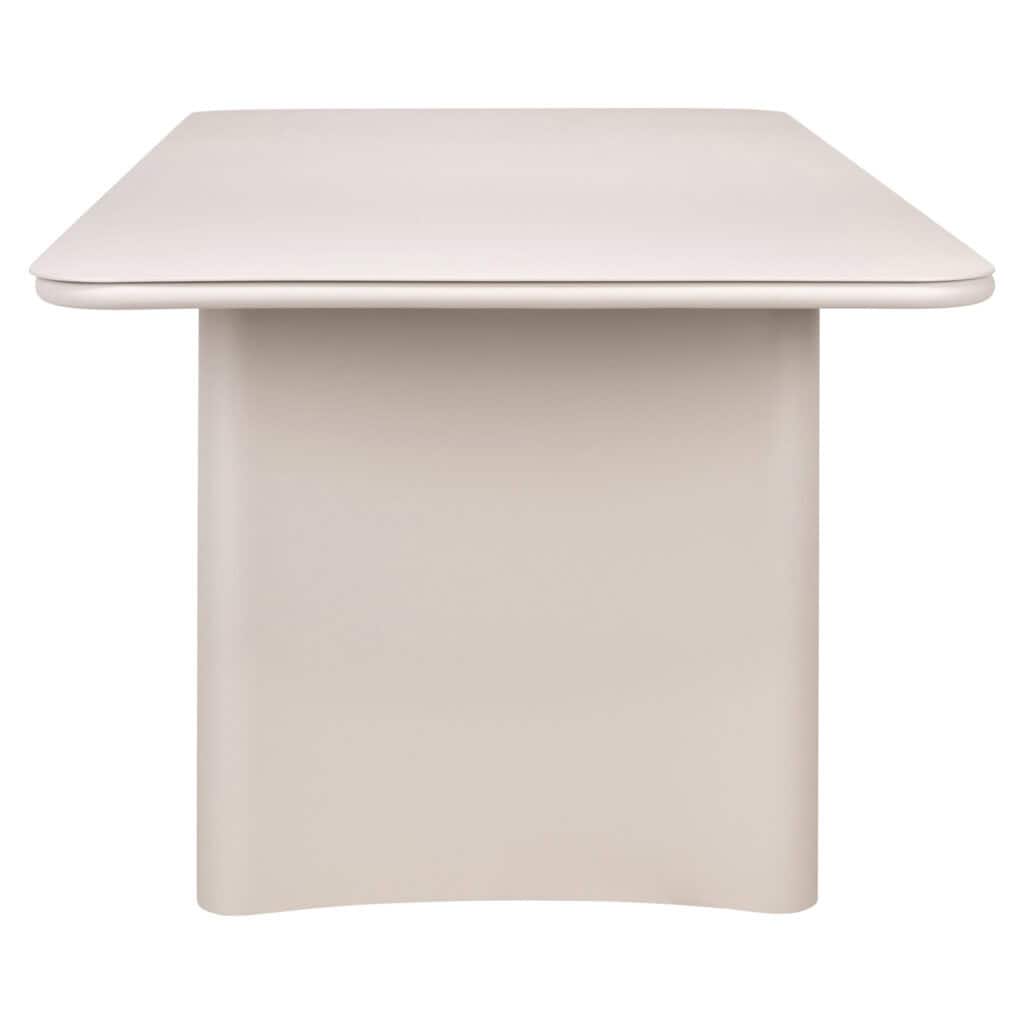 Wit bijzettafel met strakke lijnen, perfect voor modern interieur en woondecoratie.