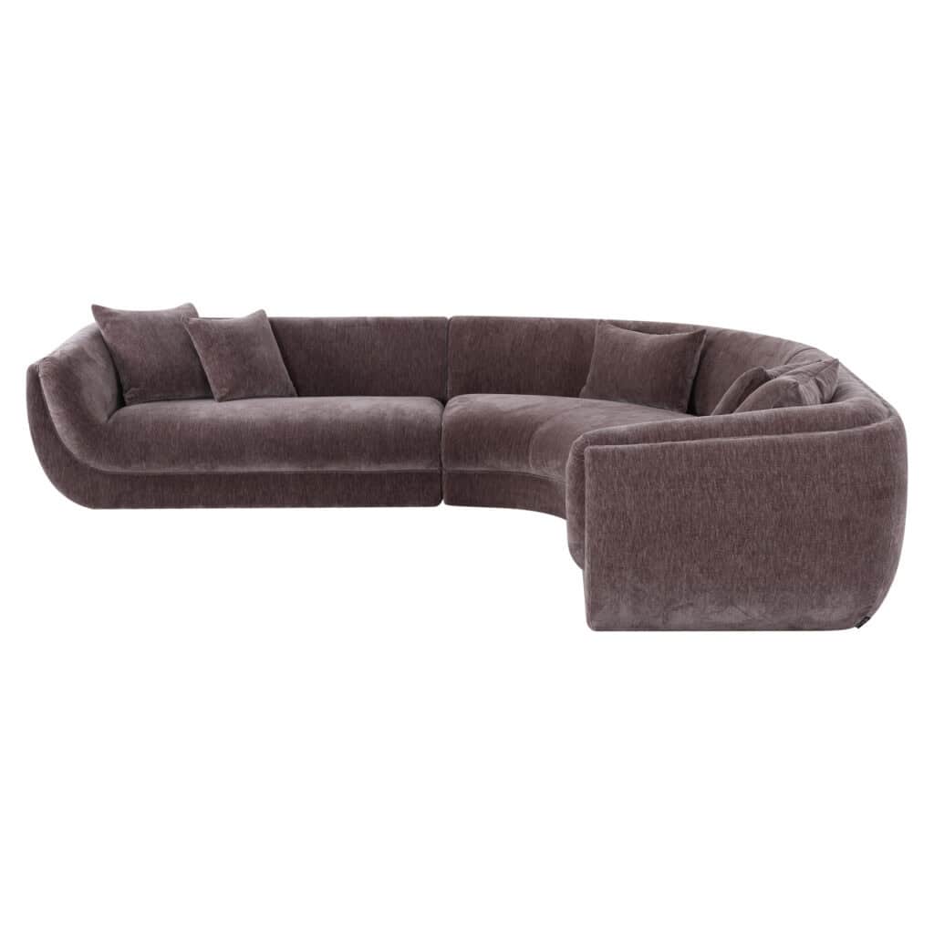 Bankstel met zachte, luxe bekleding en ruime zitplaatsen voor een stijlvolle woonkamer.
