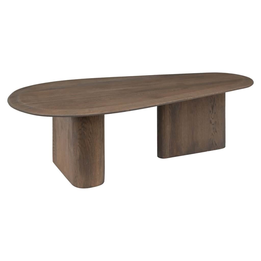 Robuuste houten eettafel met modern design, perfect voor stijlvolle interieurs.