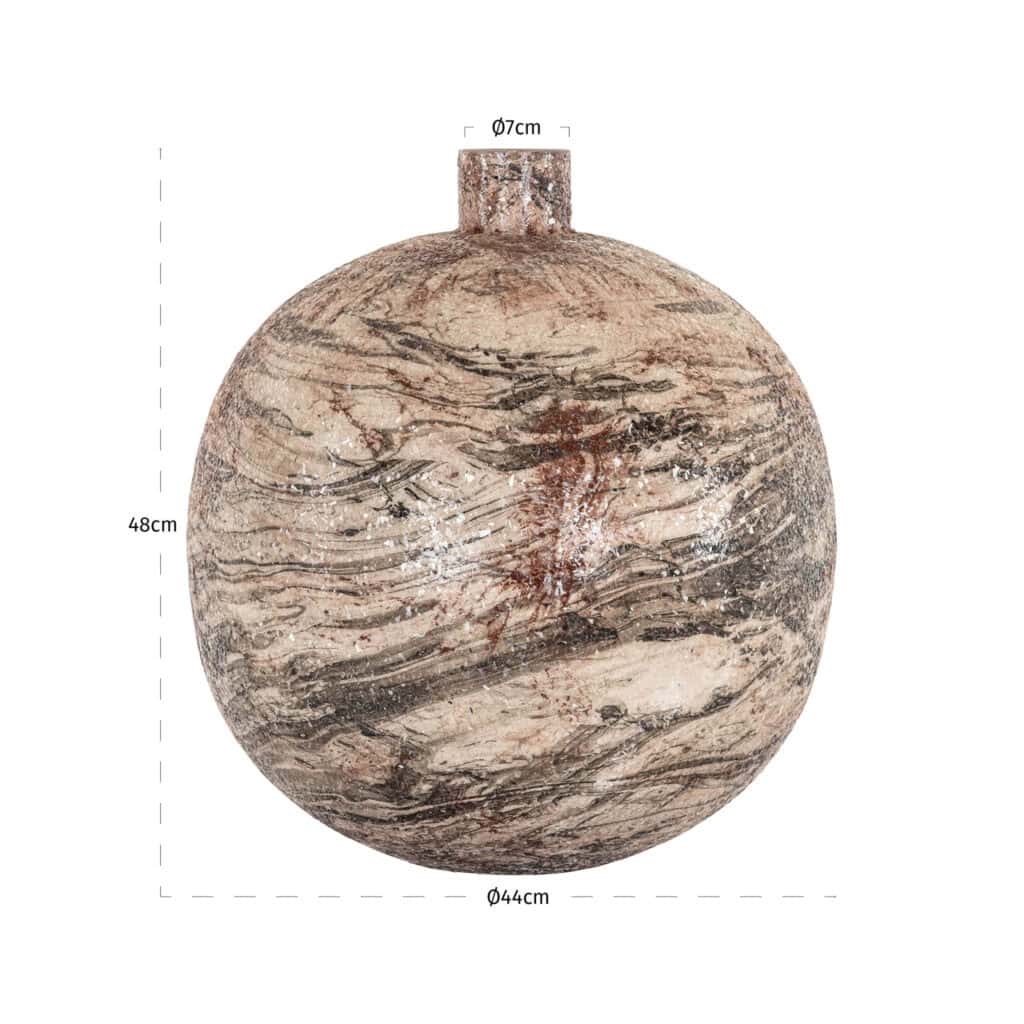 Marmeren vaas met natuurlijke patronen, decoratief en uniek design.