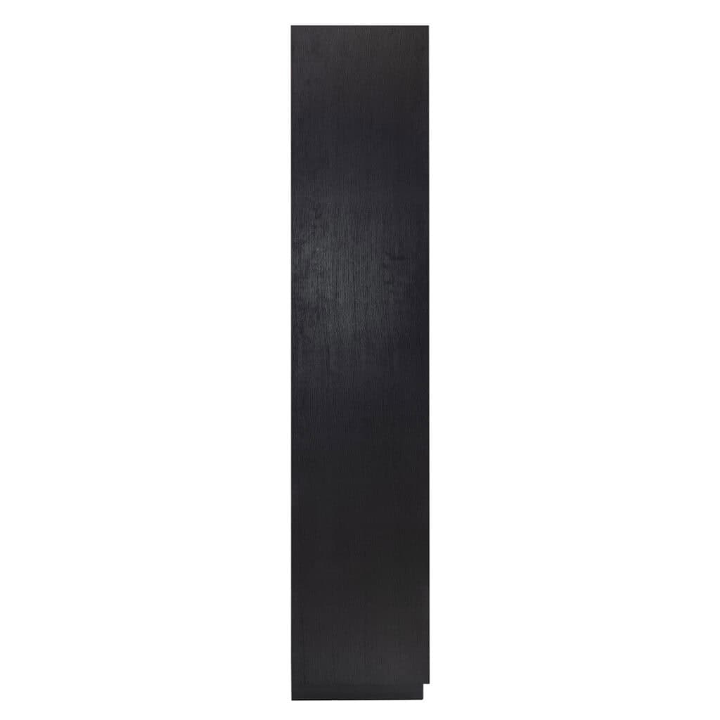 Zwarte Oakura wandkast met strakke afwerking en modern design.
