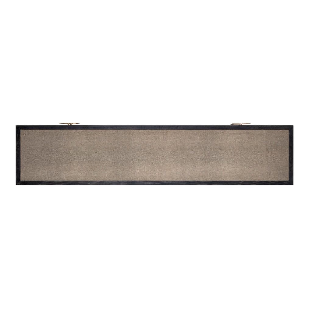 Elegant TV stand with brass and shagreen .