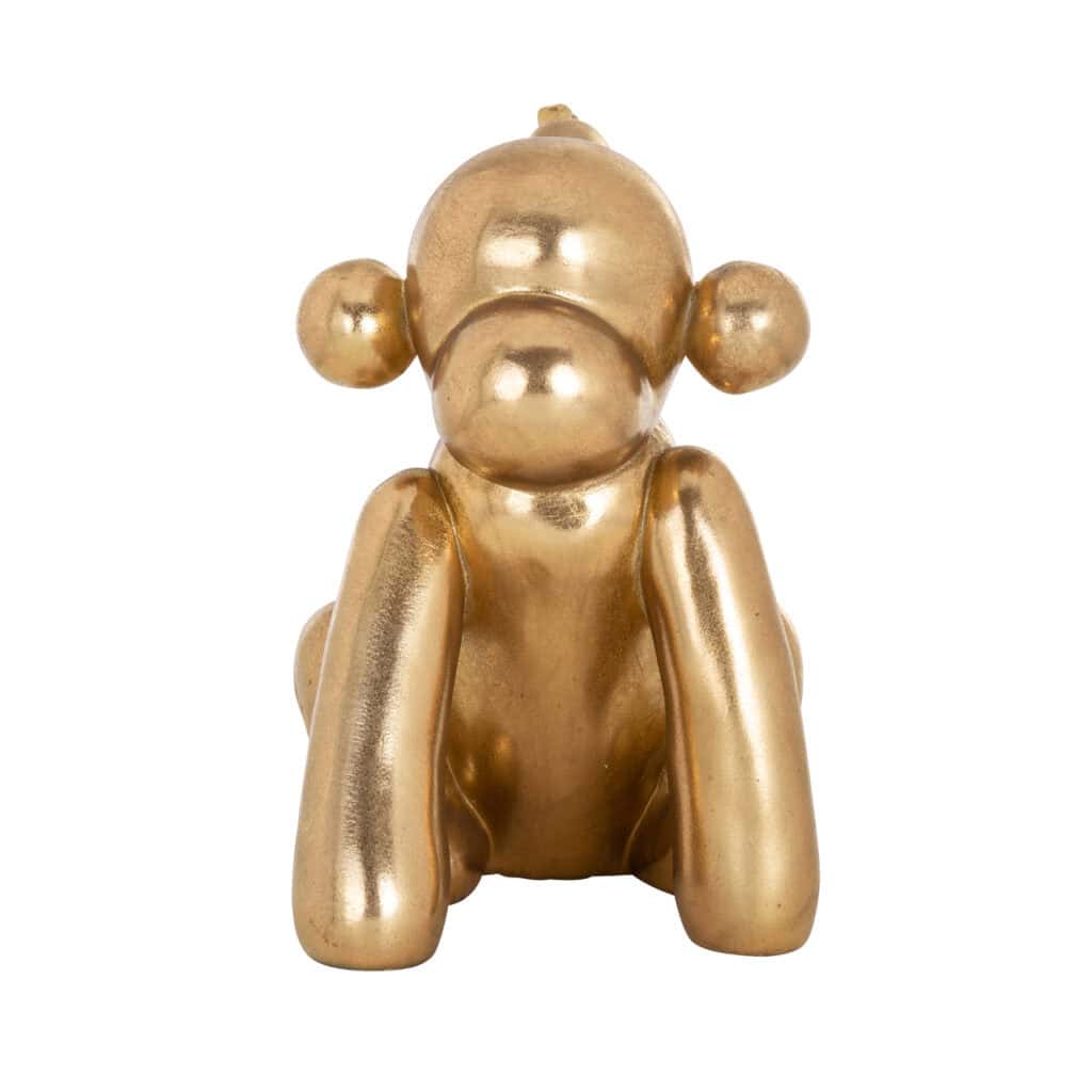 Golden decorative monkey, a unique design for home decor.