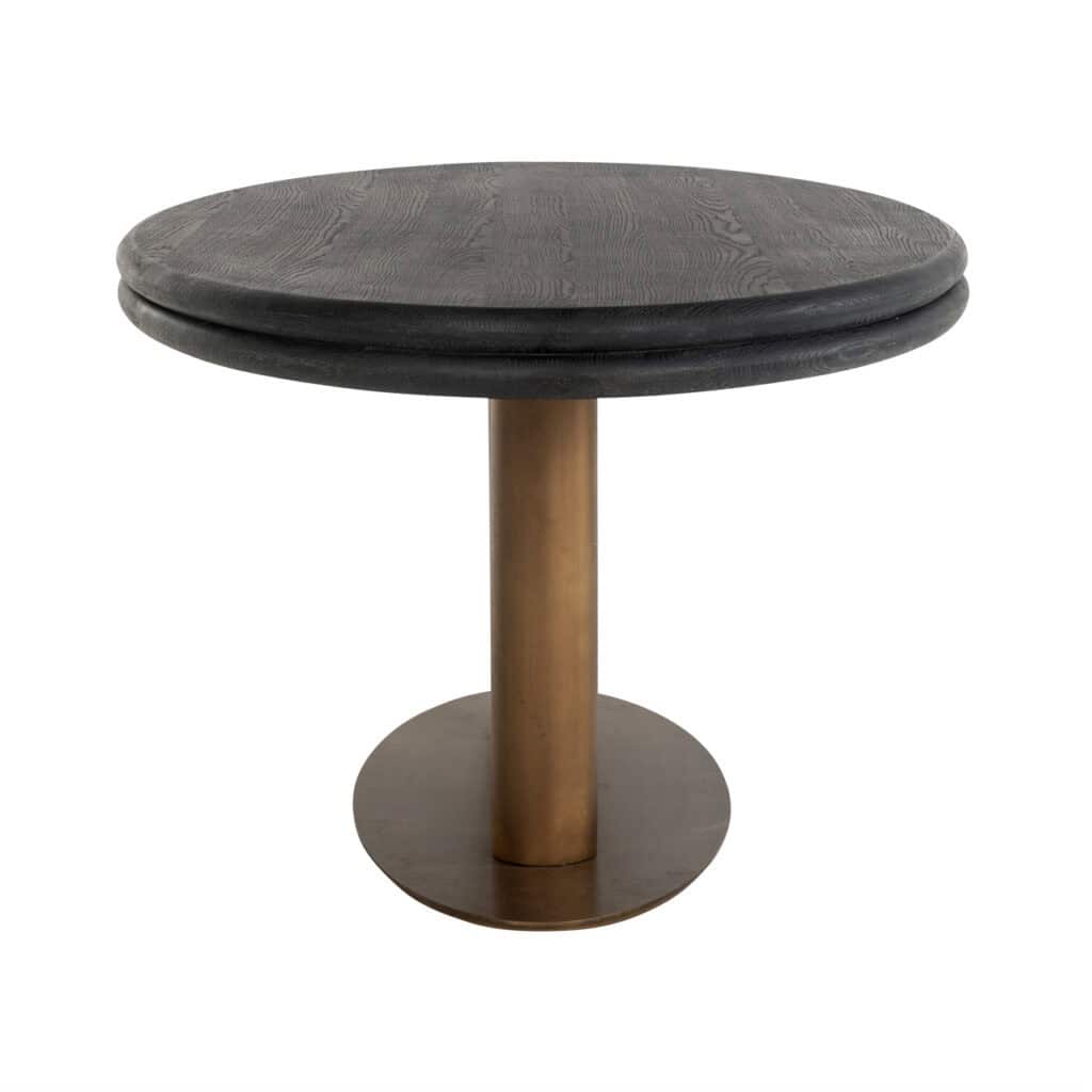Table à dîner Macaron ovale avec pieds en bois, style rustique.
