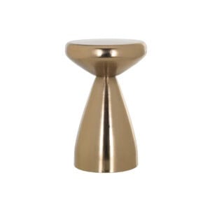 Table d'appoint dorée, design moderne, accessoire de décoration haut de gamme, décoration d'intérieur élégante.