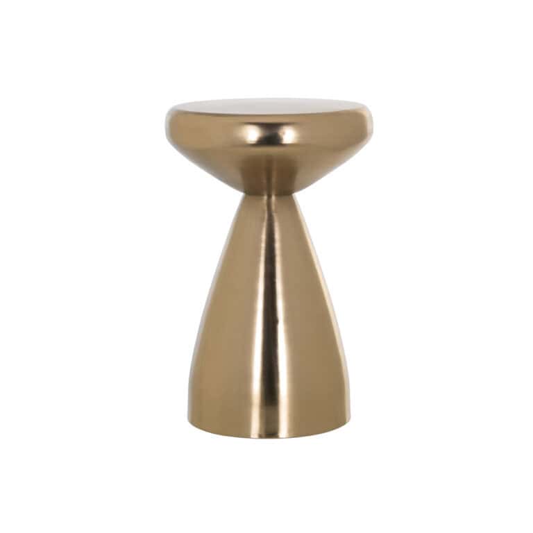 Gouden bijzettafel, modern design, luxe interieuraccessoire, stijlvolle woondecoratie.