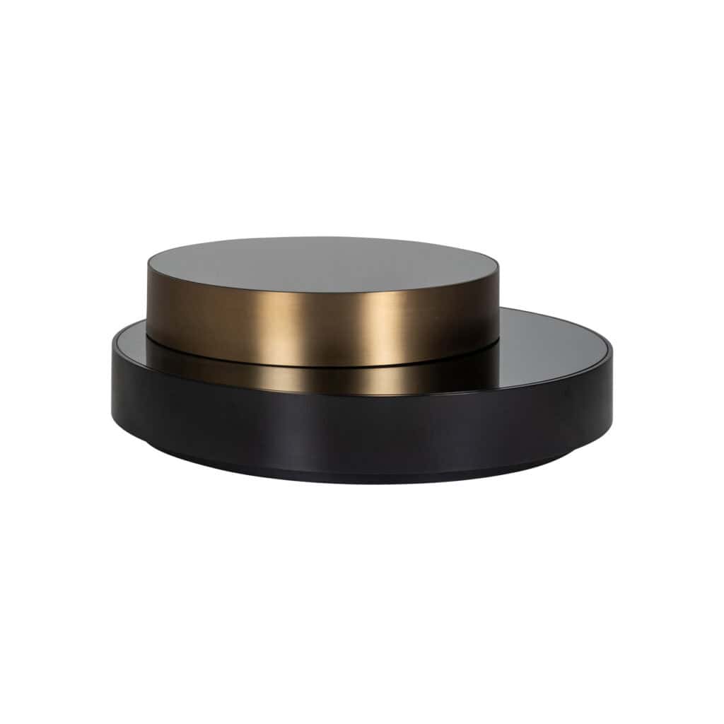 Moderner Couchtisch mit schwarz gold für stilvolle Wohnzimmer.