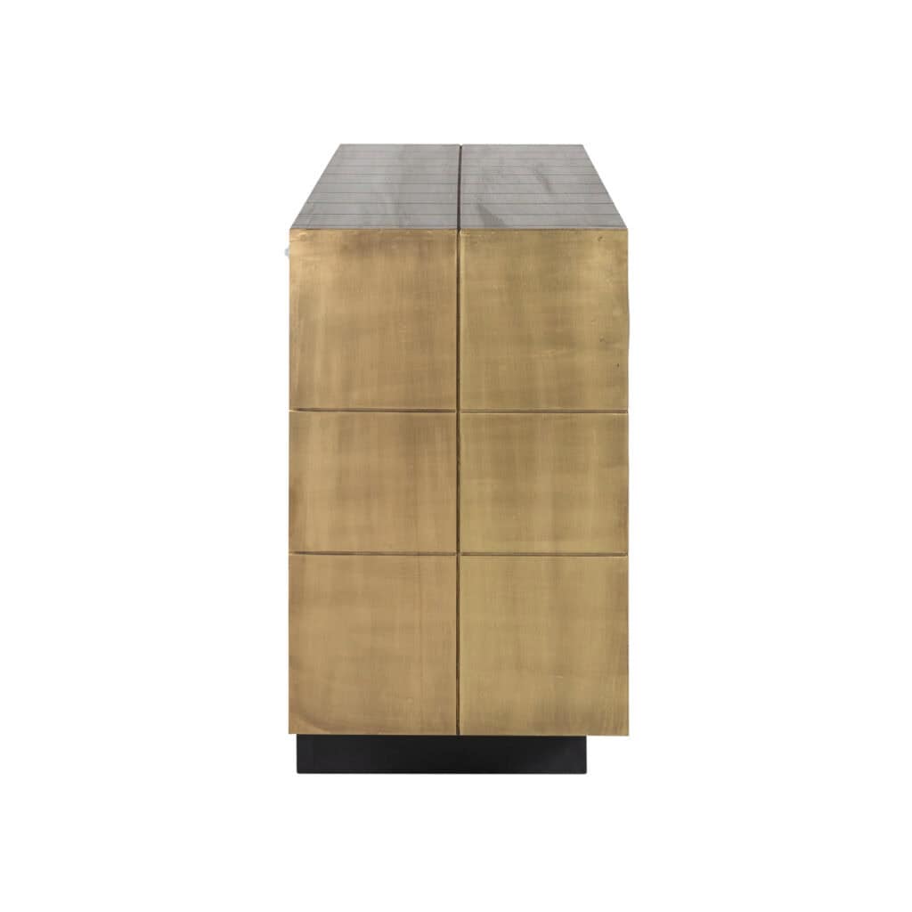 Collada sideboard Collada a brushed finish and black base.