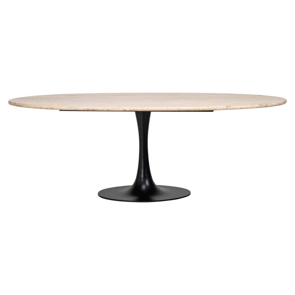 Esstisch „Hampton“, schwarz, oval, 230, für moderne Esszimmer.