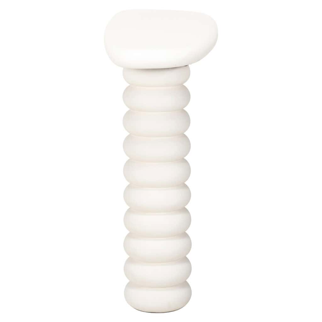 Witte Bloomstone console met ronde vormen en uniek design.