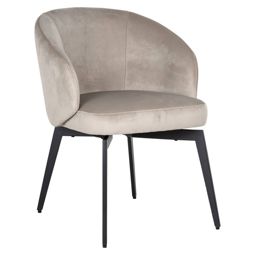 Amphara  dining chair inkhaki with black legs.
