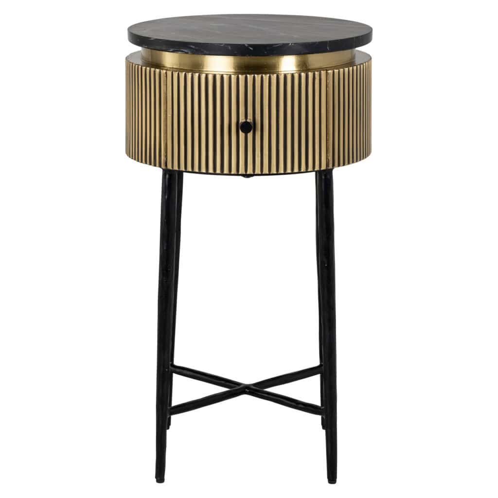 Beistelltisch Ironville  gold schwarzem Design für eine moderne Einrichtung.