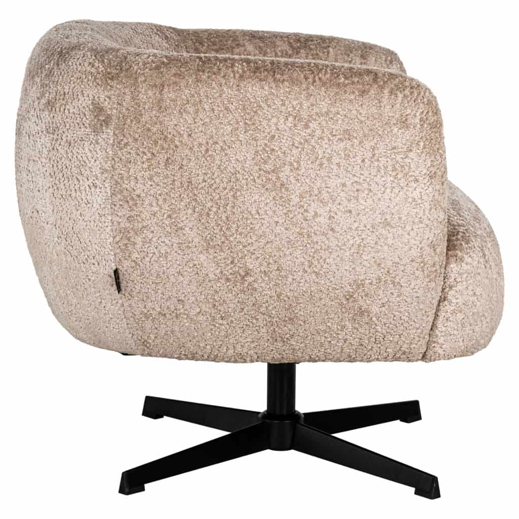 Chaise longue de luxe « Chaise » au look peau de mouton, couleur naturelle.