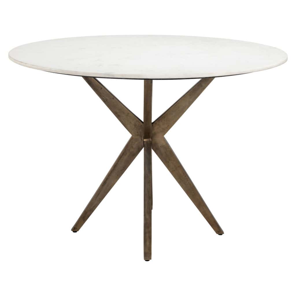 Table à dîner blanche moderne Table à dîner des pieds en bois, pour des salles à manger élégantes.