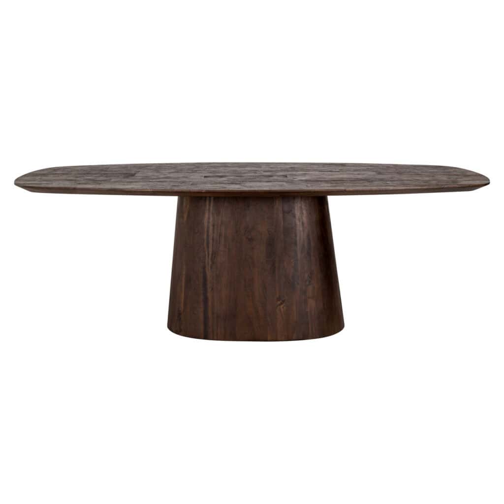 Esstisch Alix dunkelbraunem Holz, modernes Design, geräumiger Tisch für das Esszimmer.