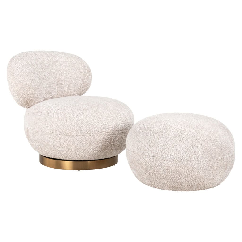 Jace cream ottoman and footstool Jace a stylish living room.