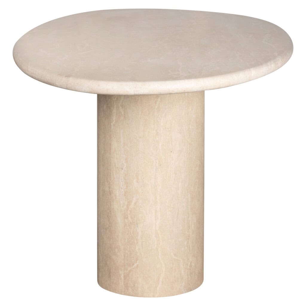 Alexander Jones beige dining table in a modern interior.
