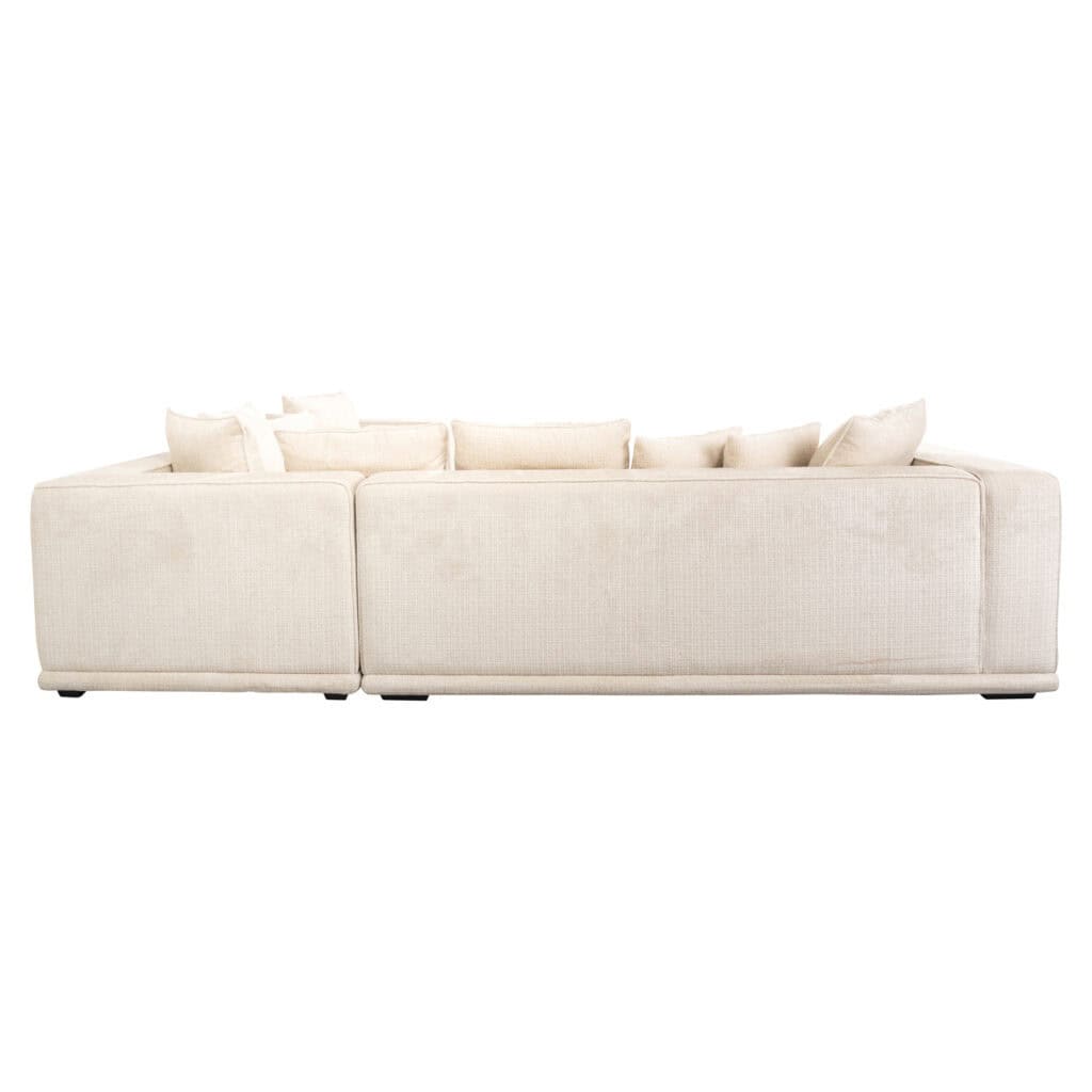 Bank Lusso Niagara Beige bank in een lichte, neutrale kleur voor een moderne woonkamer.