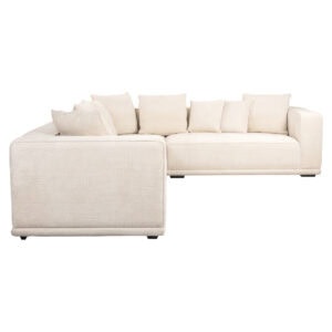 Luxe bank in Niagara beige met comfortabele kussens.