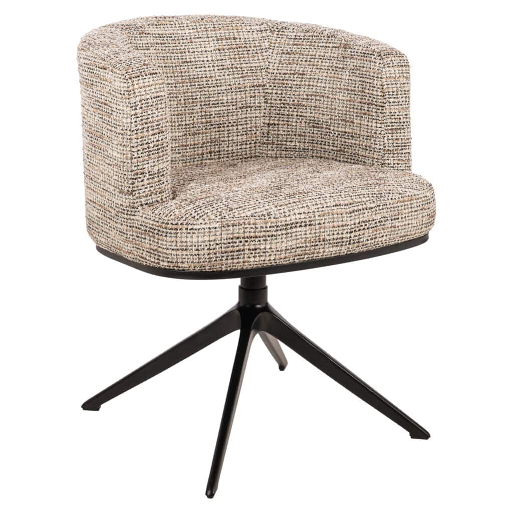 Trendiger Esszimmerstuhl „Cheyenne“ im Nature-Stil mit drehbarem Design.