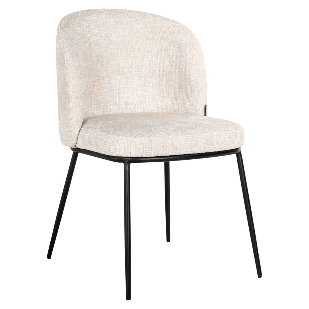 Chaise de salle à manger Elvi Niagara avec pieds noirs, pour la salle à manger.