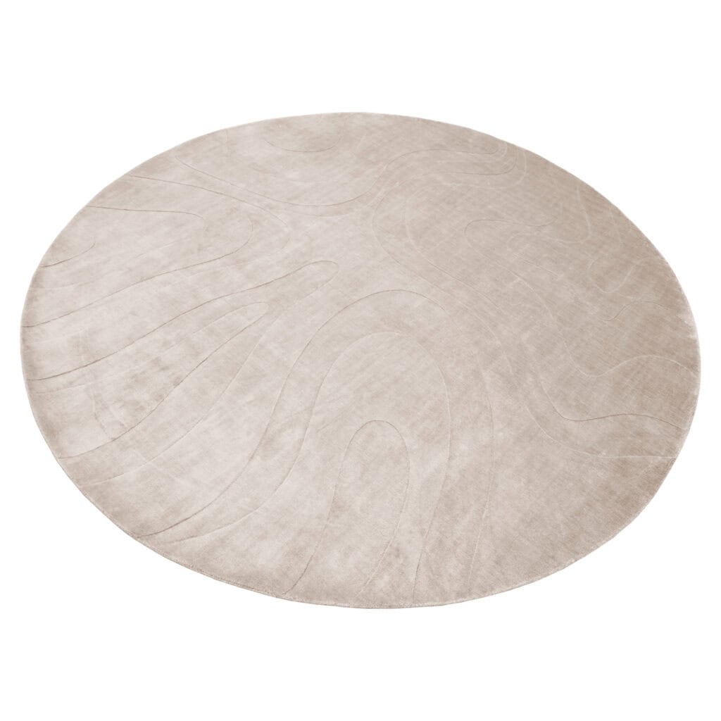Tapis Addison teintes naturelles, 260 x 260 cm, design moderne.