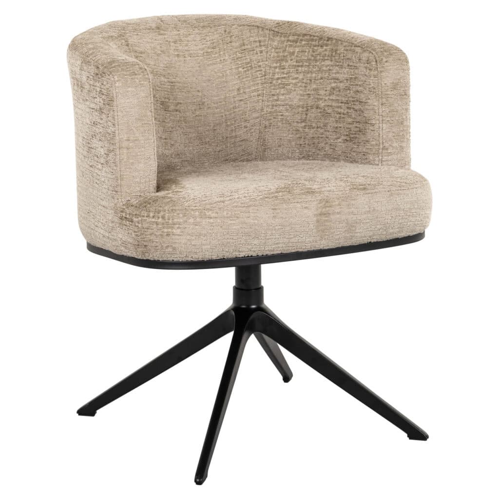 Chaise de salle à manger Cheyenne Desert Fusion pivotante, avec revêtement ignifuge.